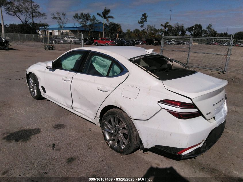 2022 GENESIS G70 2.0T VIN: KMTG34TA4NU086934