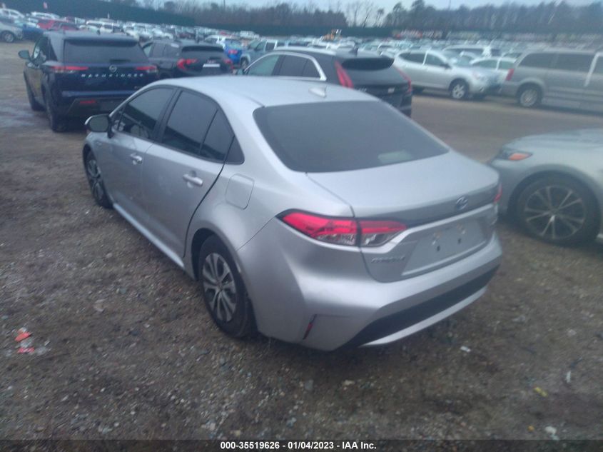 2021 TOYOTA COROLLA HYBRID LE VIN: JTDEAMDE8MJ008573
