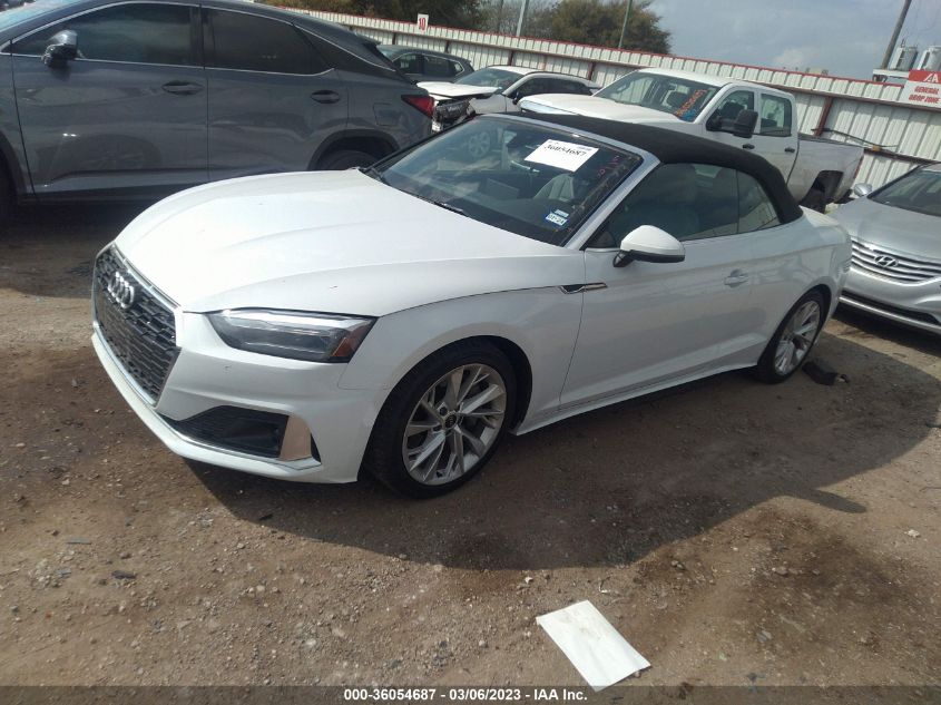 2022 AUDI A5 CABRIOLET PREMIUM VIN: WAU2AGF50NN007930