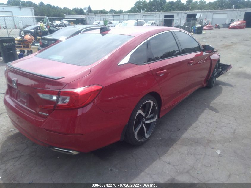 2021 HONDA ACCORD SEDAN SPORT VIN: 1HGCV1F38MA004126