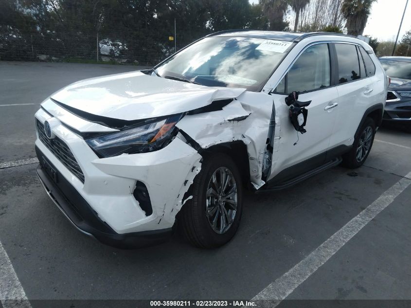 2022 TOYOTA RAV4 HYBRID LIMITED VIN: 4T3D6RFV8NU074650