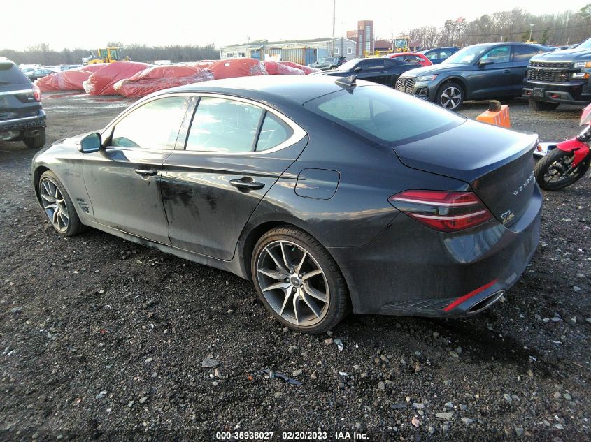 2022 GENESIS G70 3.3T VIN: KMTG54TE1NU081896