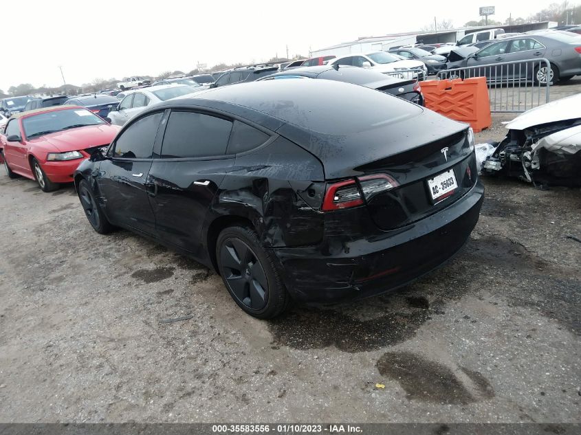 2022 TESLA MODEL 3 VIN: 5YJ3E1EA1NF253794