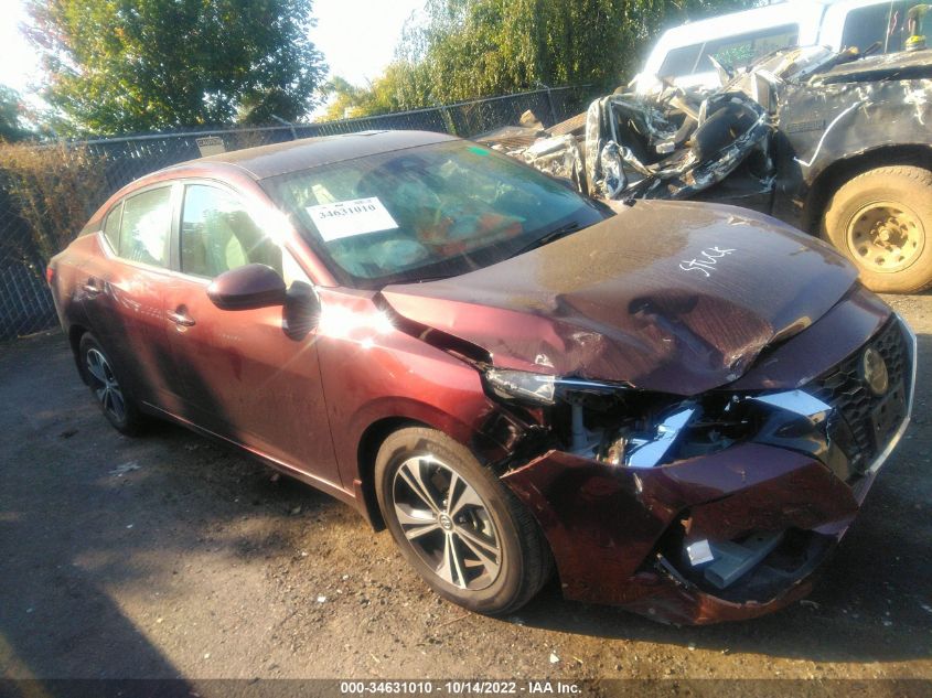 2022 NISSAN SENTRA SV VIN: 3N1AB8CV1NY229145