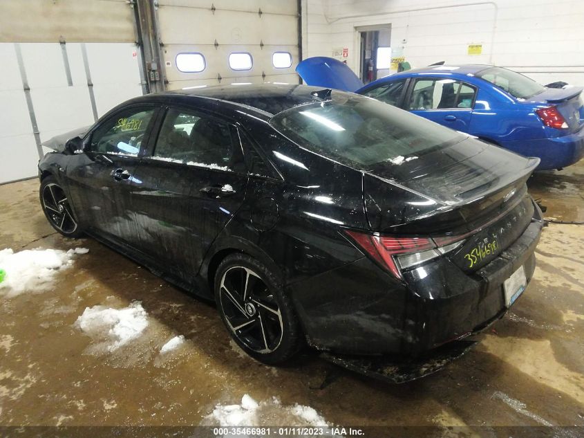 2021 HYUNDAI ELANTRA N LINE VIN: KMHLR4AF3MU158159