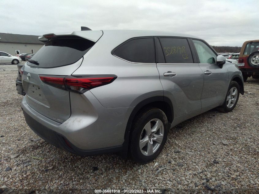 2022 TOYOTA HIGHLANDER LE VIN: 5TDBZRBH9NS233272