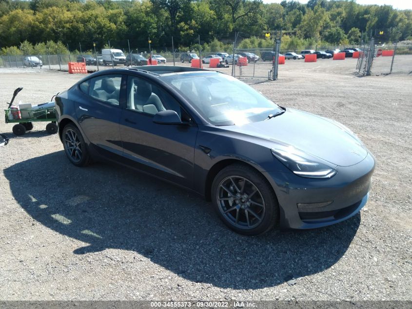 2022 TESLA MODEL 3 LONG RANGE VIN: 5YJ3E1EBXNF306744