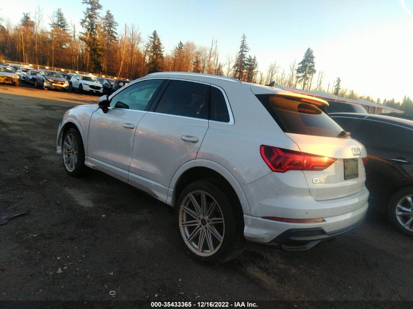 2021 AUDI Q3 S LINE PREMIUM VIN: WA1DECF35M1041692