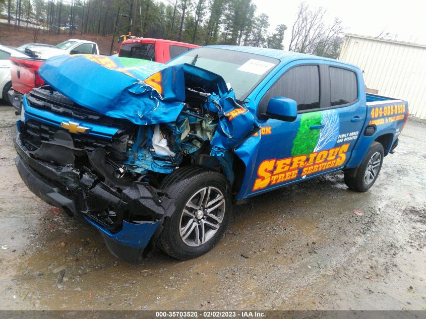 2022 CHEVROLET COLORADO 2WD WORK TRUCK VIN: 1GCGSBEA7N1267269