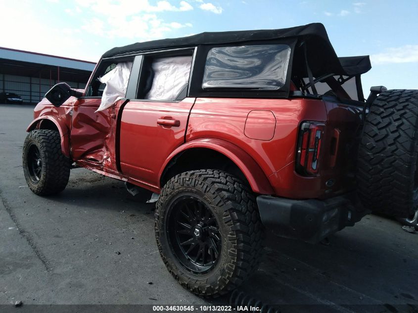 2022 FORD BRONCO BASE/BIG BEND VIN: 1FMDE5BH7NLB13867