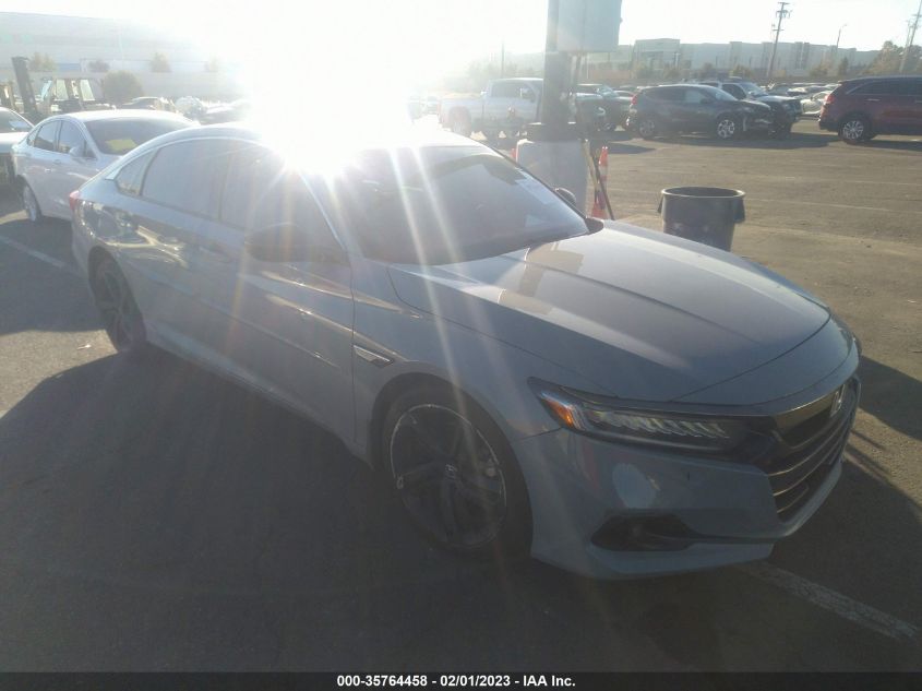 2021 HONDA ACCORD SEDAN SPORT VIN: 1HGCV2F39MA001595