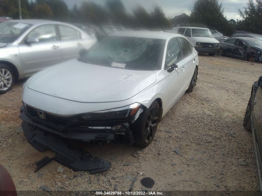 2022 HONDA CIVIC HATCHBACK SPORT VIN: 19XFL2H81NE015984