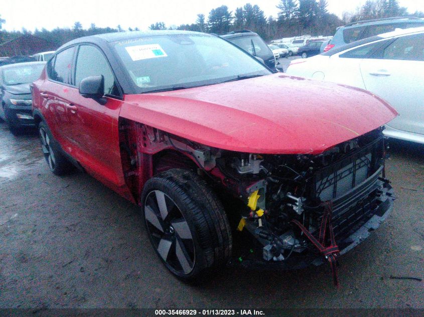 2022 VOLVO C40 RECHARGE PURE ULTIMATE VIN: YV4ED3GBXN2009297