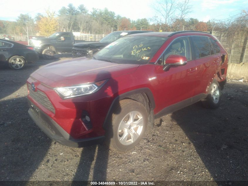 2021 TOYOTA RAV4 HYBRID XLE VIN: JTMRWRFVXMD119248