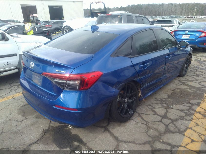2022 HONDA CIVIC SEDAN SPORT VIN: 2HGFE2F57NH507864