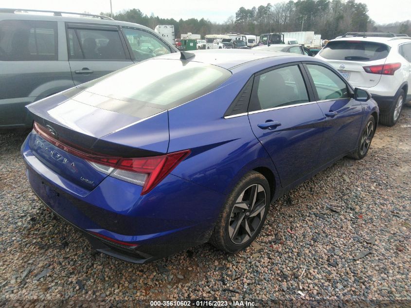 2022 HYUNDAI ELANTRA LIMITED VIN: KMHLP4AG9NU367325