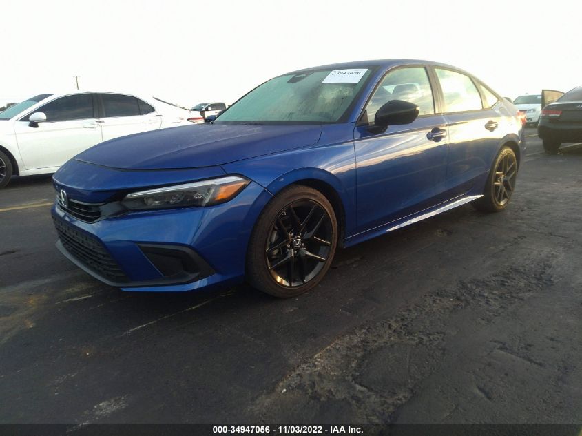 2022 HONDA CIVIC SEDAN SPORT VIN: 2HGFE2F51NH543324