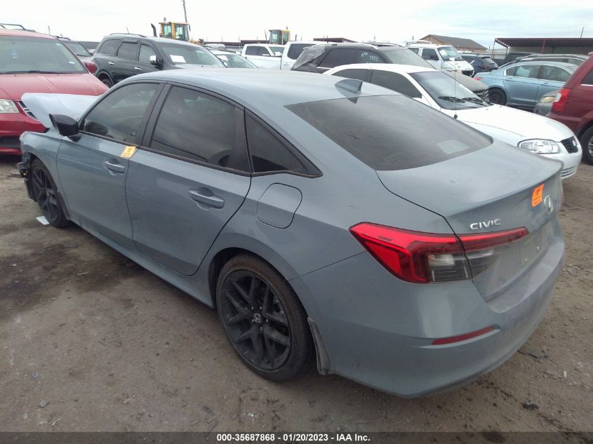 2022 HONDA CIVIC SEDAN SPORT VIN: 2HGFE2F54NH539509