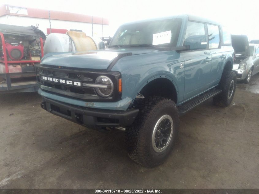 2022 FORD BRONCO BASE/BIG BEND VIN: 1FMEE5DP1NLB29040