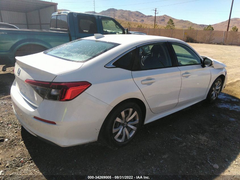 2022 HONDA CIVIC SEDAN LX VIN: 2HGFE2F2XNH541481