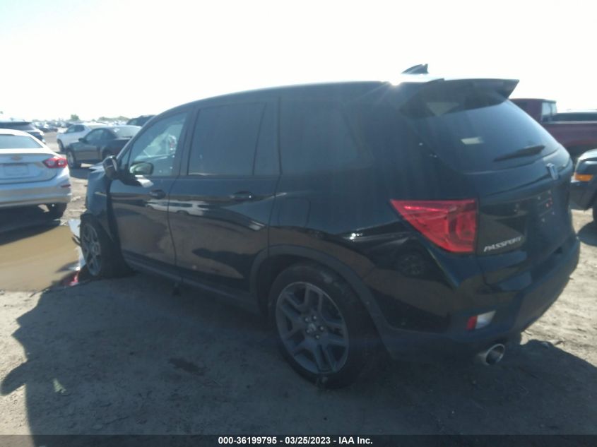 2022 HONDA PASSPORT EX-L VIN: 5FNYF7H52NB005395