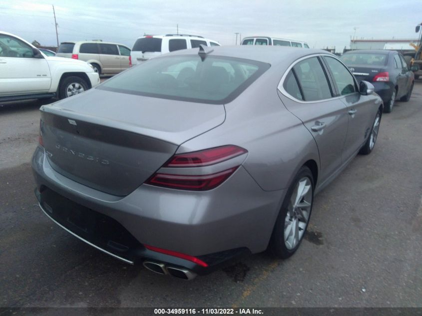 2022 GENESIS G70 2.0T VIN: KMTG34TA1NU095834