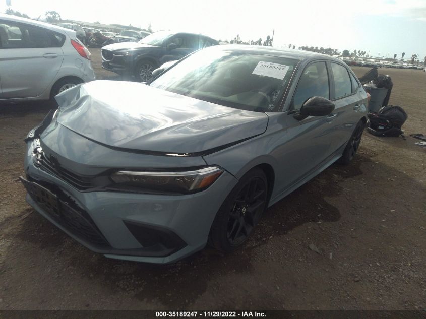 2022 HONDA CIVIC SEDAN SPORT VIN: 2HGFE2F5XNH589587