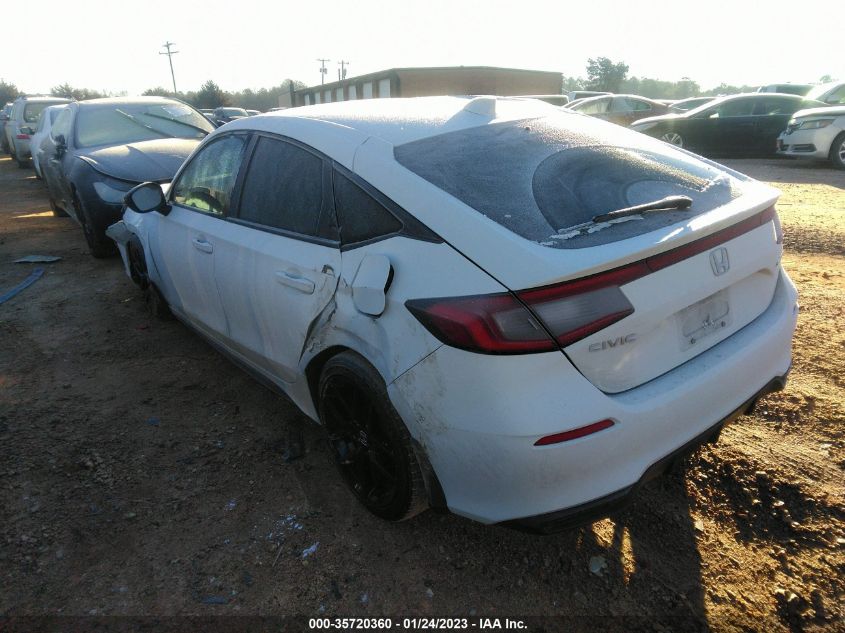 2022 HONDA CIVIC HATCHBACK SPORT VIN: 19XFL2H88NE004013