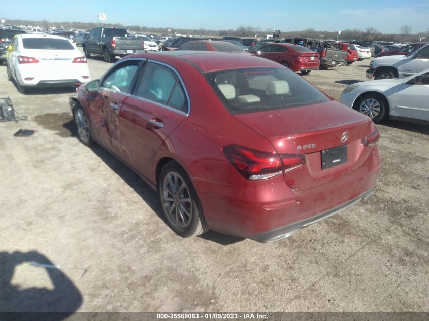 2021 MERCEDES-BENZ A-CLASS A 220 VIN: W1K3G4EB9MJ274216