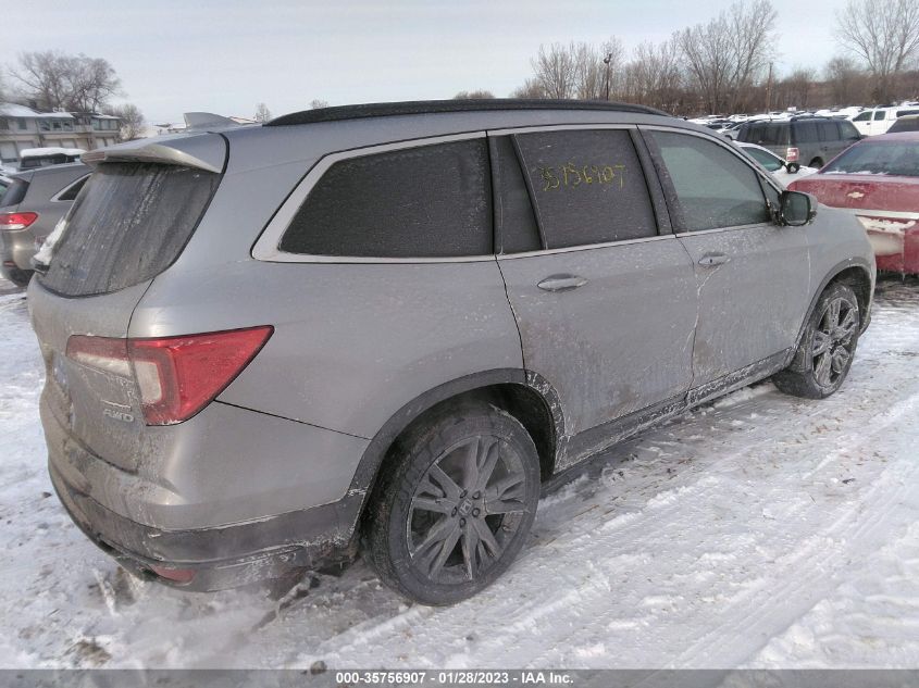2021 HONDA PILOT SPECIAL EDITION VIN: 5FNYF6H27MB011255
