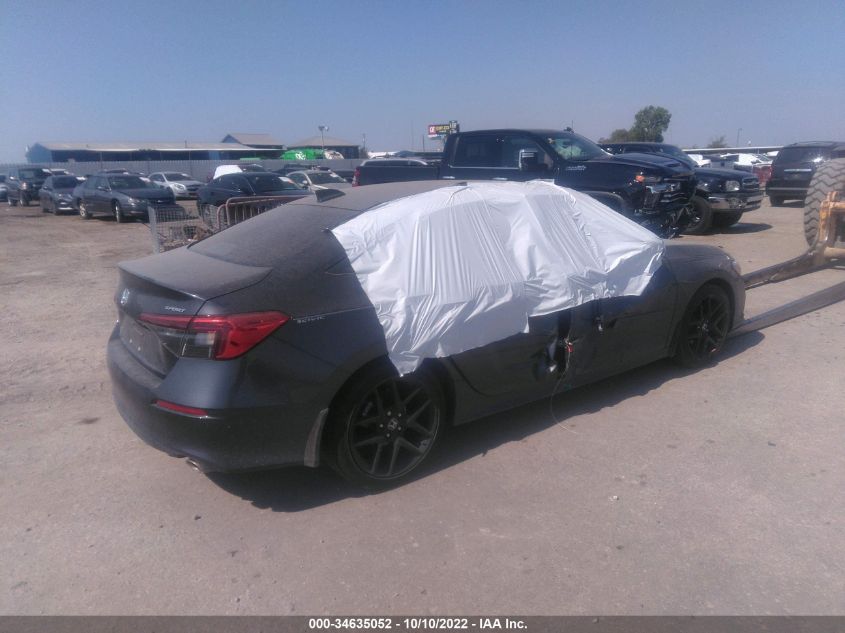 2022 HONDA CIVIC SEDAN SPORT VIN: 2HGFE2F52NH589860