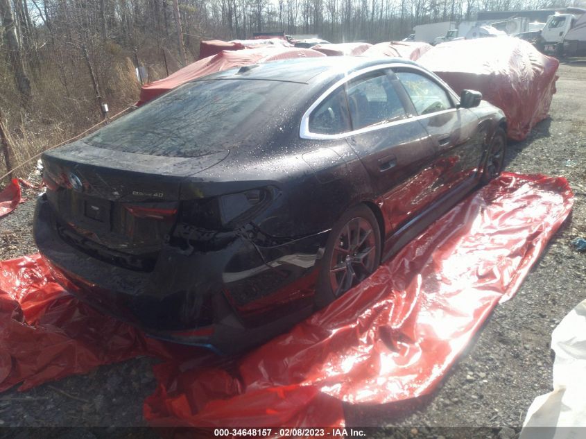 2022 BMW I4 EDRIVE40 VIN: WBY73AW01NFN24568