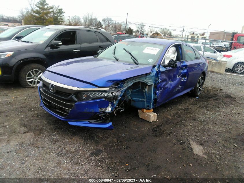 2022 HONDA ACCORD SEDAN SPORT VIN: 1HGCV1F33NA067393