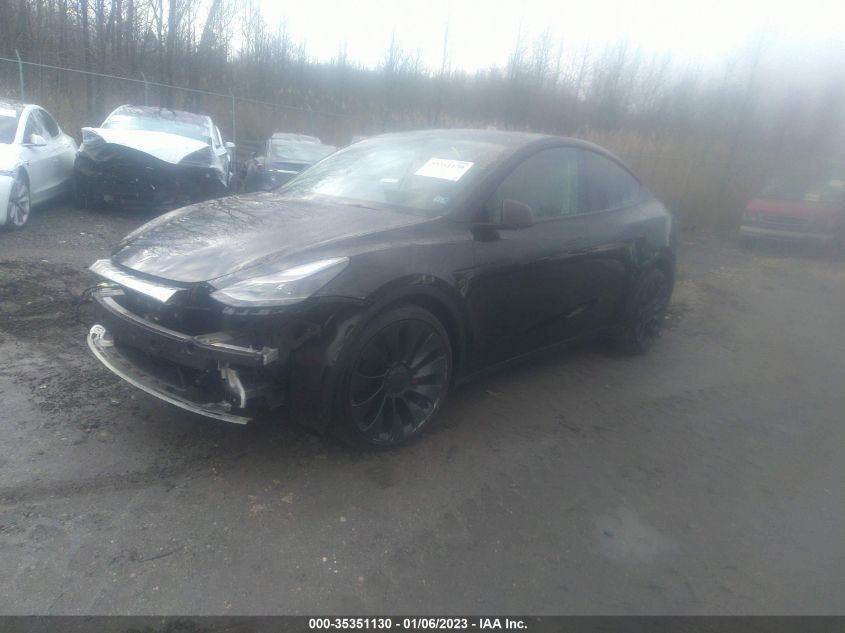 2022 TESLA MODEL Y PERFORMANCE VIN: 7SAYGDEF8NF539688