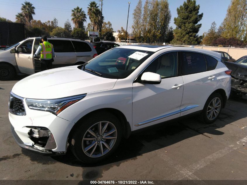 2021 ACURA RDX W/TECHNOLOGY PACKAGE VIN: 5J8TC1H55ML010992