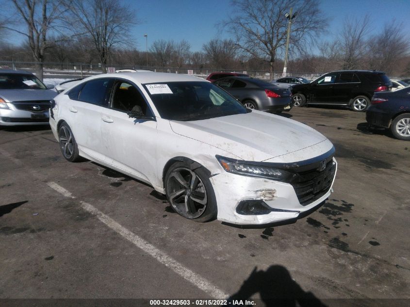 2021 HONDA ACCORD SEDAN SPORT VIN: 1HGCV1F39MA077764