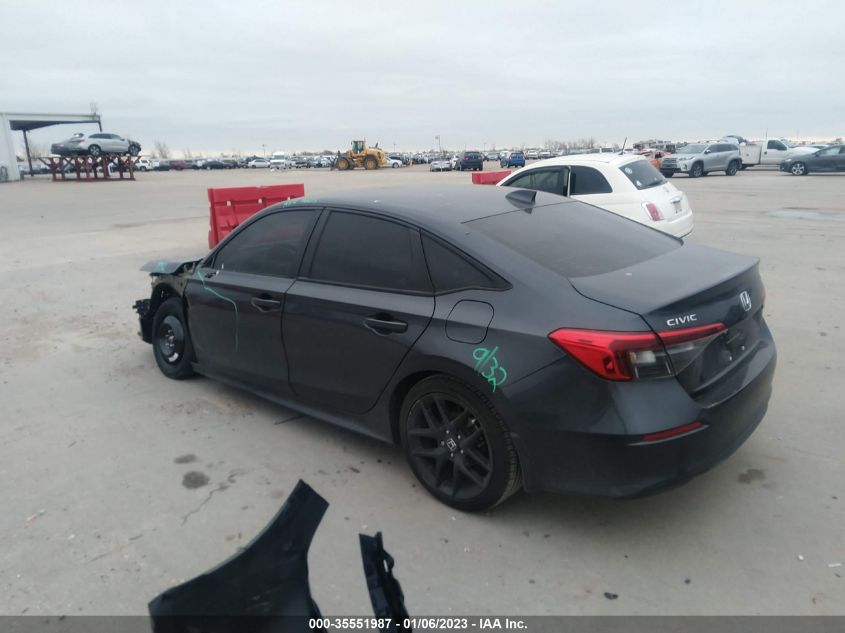 2022 HONDA CIVIC SEDAN SPORT VIN: 2HGFE2F54NH524332
