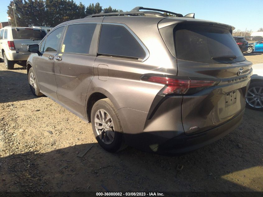 2022 TOYOTA SIENNA XLE VIN: 5TDYSKFCXNS053111