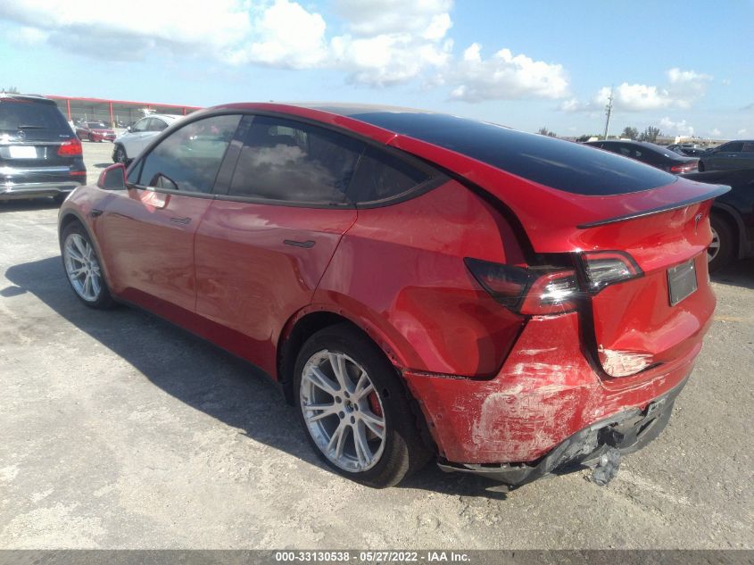 2021 TESLA MODEL Y PERFORMANCE VIN: 5YJYGDEF4MF194722