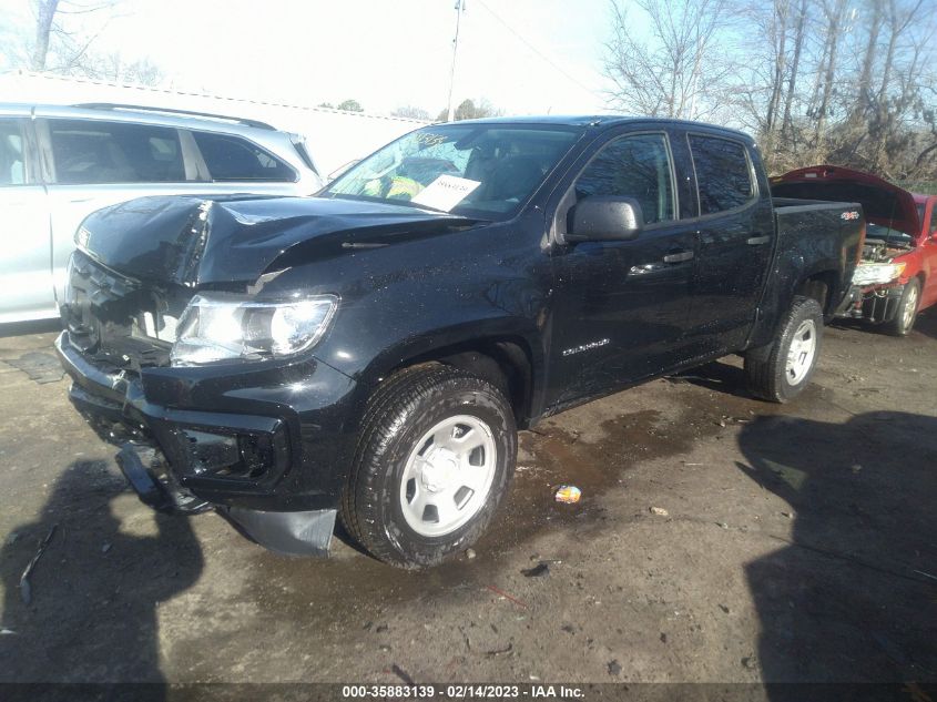 2022 CHEVROLET COLORADO 4WD WORK TRUCK VIN: 1GCGTBEN6N1300374