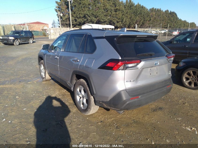 2021 TOYOTA RAV4 HYBRID XLE VIN: 4T3RWRFV8MU038011