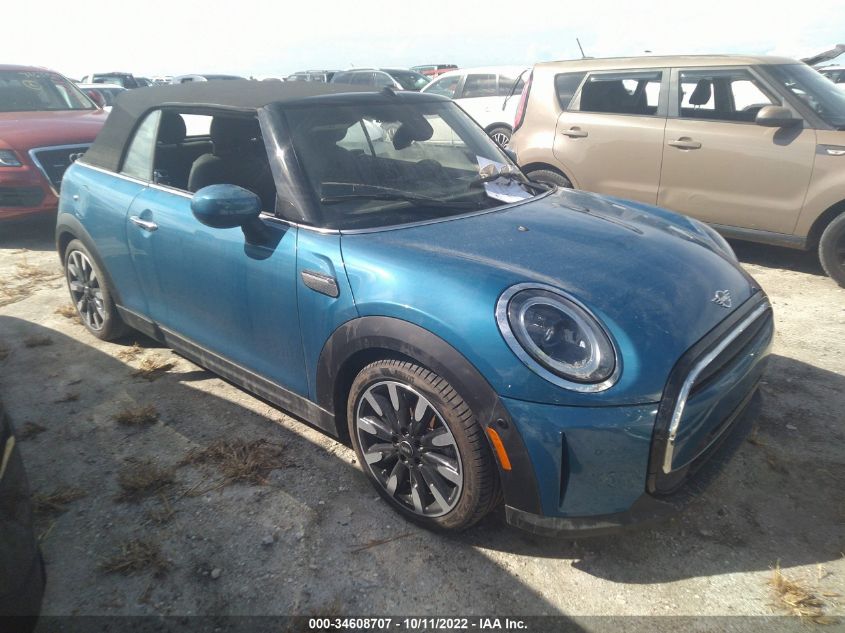 2022 MINI CONVERTIBLE COOPER VIN: WMW23DL04N3N32423