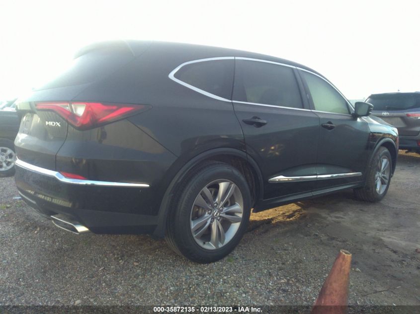 2022 ACURA MDX VIN: 5J8YD9H39NL009782
