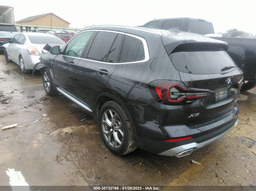 2022 BMW X3 SDRIVE30I VIN: 5UX43DP03N9L21389