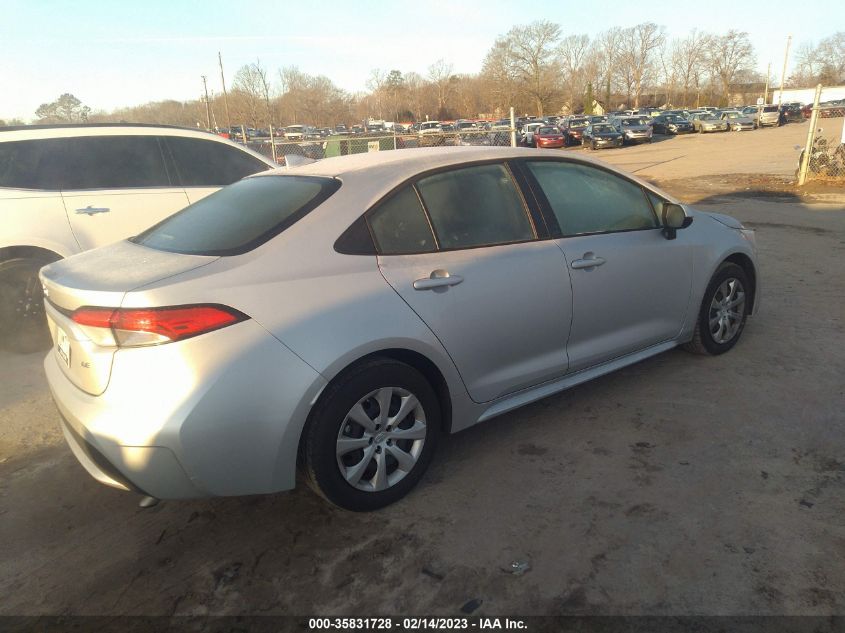 2022 TOYOTA COROLLA LE VIN: JTDEPMAE9N3007571