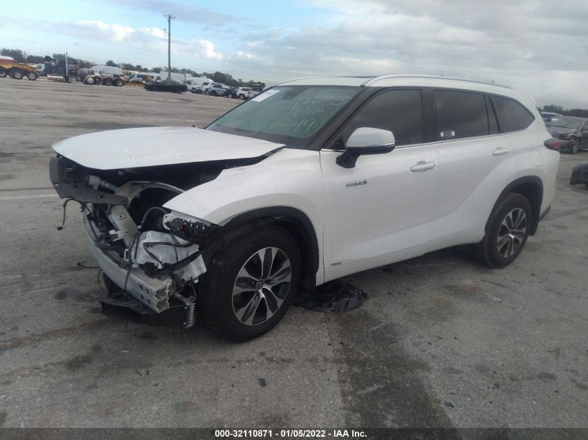 2020 TOYOTA HIGHLANDER HYBRID XLE VIN: 5TDGBRCH9LS505549