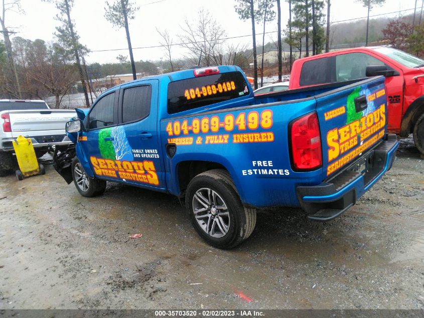 2022 CHEVROLET COLORADO 2WD WORK TRUCK VIN: 1GCGSBEA7N1267269