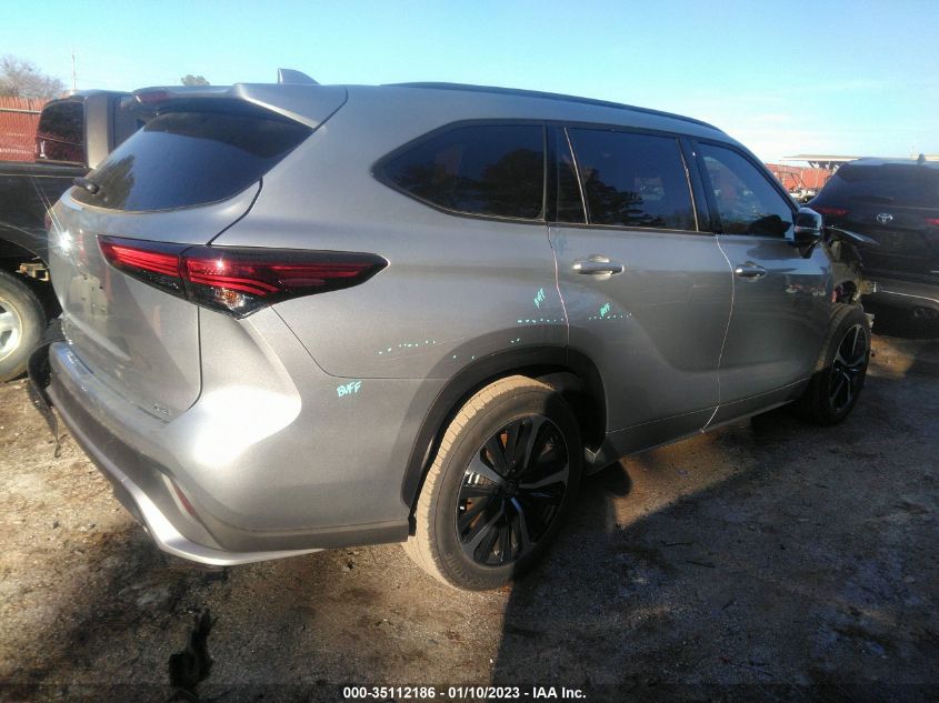 2022 TOYOTA HIGHLANDER XSE VIN: 5TDLZRAH3NS134761