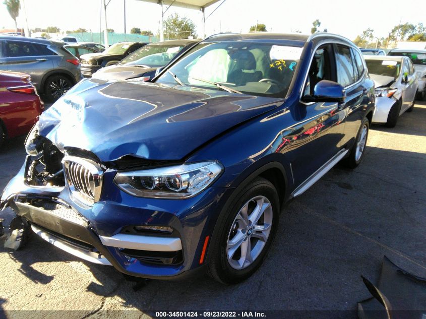 2021 BMW X3 SDRIVE30I VIN: 5UXTY3C06M9E34087