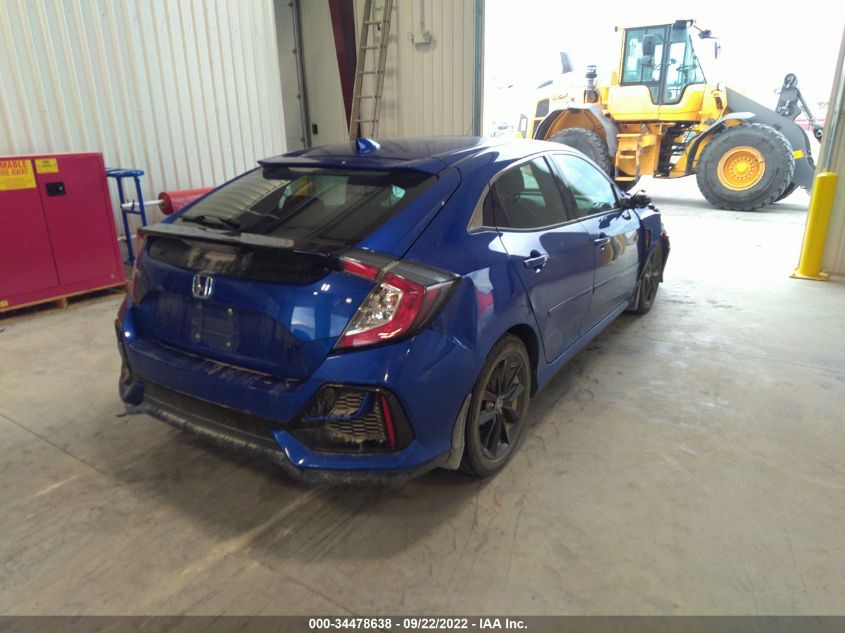 2020 HONDA CIVIC HATCHBACK EX VIN: SHHFK7H6XLU203696